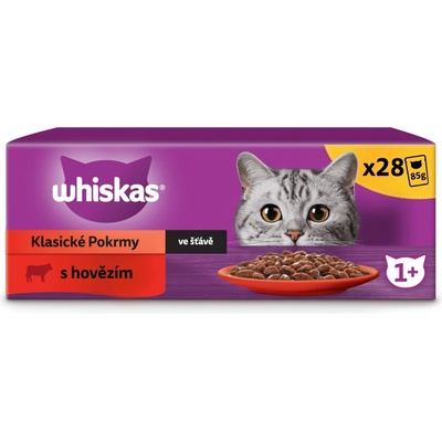 Whiskas Adult s hovězím masem v omáčce 28 x 85 g