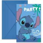 Procos Stitch: Покана за парти с плик - 6 броя (96917)