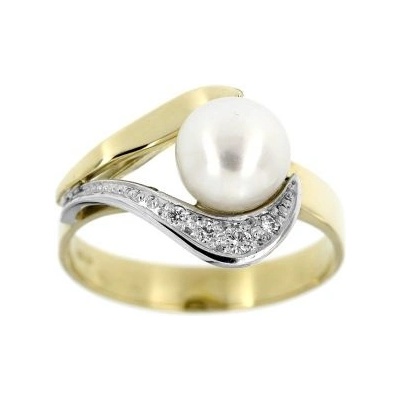 Zlatnictví U Kostela Diamantový prsten s perlou 32266