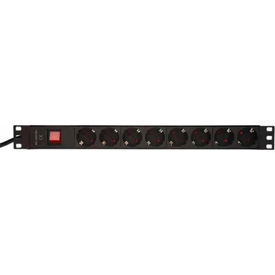 Conneu Разклонител 8 гнезда шуко за монтаж в комуникационен шкаф, 19" 1u, pvc (9-2519 pdu8gspvc)