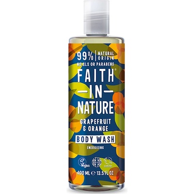 faith in nature Přírodní sprchový gel a pěna do koupele BIO Grapefruit & Pomeranč 400 ml