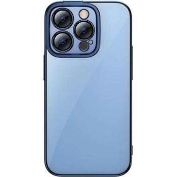 Baseus Кейс Baseus Glitter за iPhone 14 Pro, със скрийн протектор от закалено стъкло, син (ARMC021303)