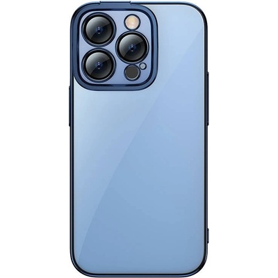 Baseus Кейс Baseus Glitter за iPhone 14 Pro, със скрийн протектор от закалено стъкло, син (ARMC021303)