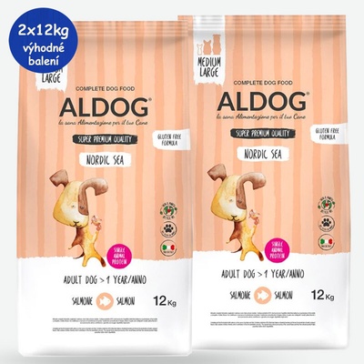Aldog Adult Monoprotein Medium & Maxi Nordic Sea 2 x 12 kg