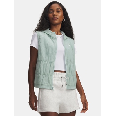Under Armour UA Rival Woven Ruched Vest Modrá – Zboží Dáma