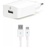 Ttec Зарядно 220V SpeedCharger USB Travel Charger, 2.1A, incl, Type C Cable - Бяло