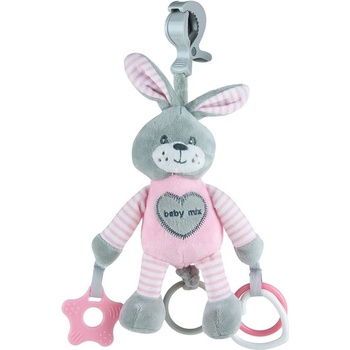 Baby Mix plyšová hračka s vibrací králík růžový