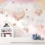 Art Gift Decor Детски тапет - Слончета в космоса