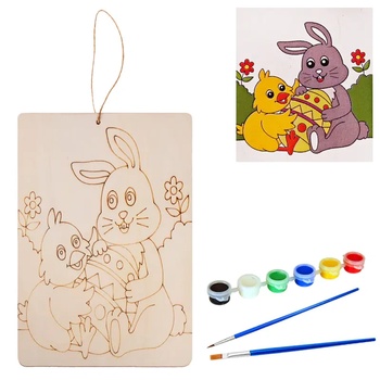 Комплект за творчество - Великденско пано със заек и пате (К86434)