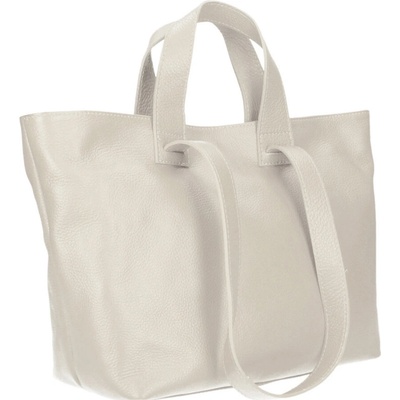 Kožená dámská shopper kabelka Artemisia krémová béžová