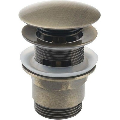 Aqualine Umyvadlová výpust 5/4, click-clack, velká zátka, bronz TF7001A