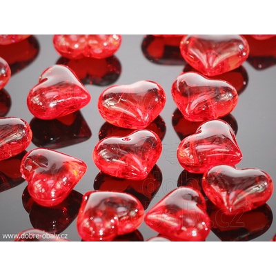 PartyDeco Dekorativní krystaly srdce červené – Hledejceny.cz