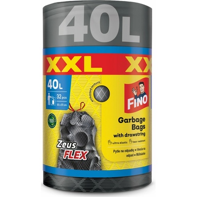 FINO Pytle zatahovací Zeus FLEX XXL 40l 32 µm 32 ks stříbrné
