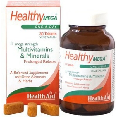 Хранителна добавка Мултивитамини с удължено действие, Health Aid Mega Multivitamin And Mineral Prolonged Release X 30 Tabs
