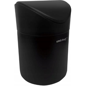 Kinghoff Кош за боклук мини Kinghoff KH 1813, 1.8L, 12 x17 cm, Неръждаема стомана, Черен (KH 1813)
