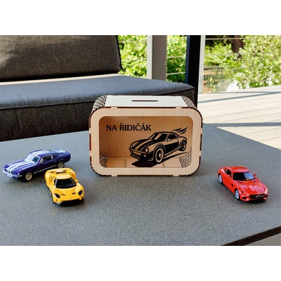 Dřevěná pokladnička Na auto D-decor – Zboží Mobilmania