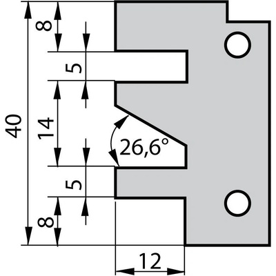 VBD pro frézu na dvířka F641 - profil C