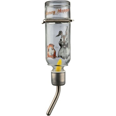 Trixie skleněná napáječka s kovovým pítkem pro králíky 500 ml 61909