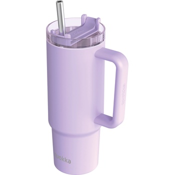 Quokka Stream термо чаша със сламка, 950 мл, лилава (40035)