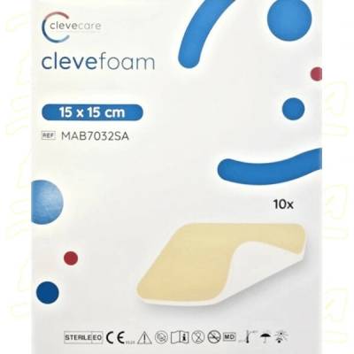Clevecare Clevefoam pěnové krytí 15 x 15 cm 10 ks