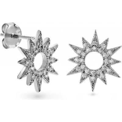 Again Jewelry stříbrné sluníčkové náušnice s kubickými zirkony AJNS0027