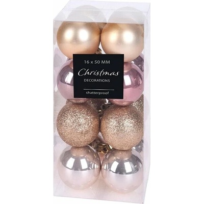 HOME STYLING COLLECTION Vianočné ozdoby gule zlaté priemer 5 cm 16 ks