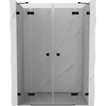 Mexen Lunar Двойна врата за душ, 150 см, прозрачна, черна - 834D-150-000-70-00 (834D-150-000-70-00)