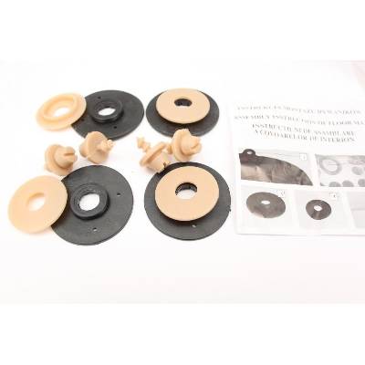 Гумени стелки Rezaw-Plast съвместими с Mercedes E класа W211 2002-2009, 4 части, бежови (201702/B)