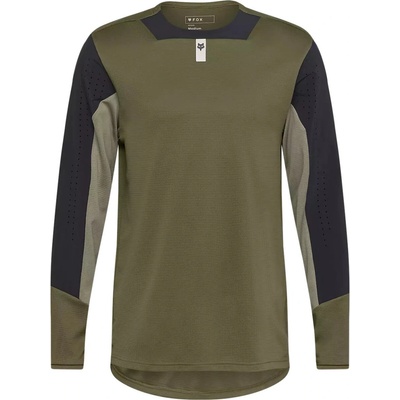 Enduro Fox DEFEND LS tmavo zelená Khaki Čierna