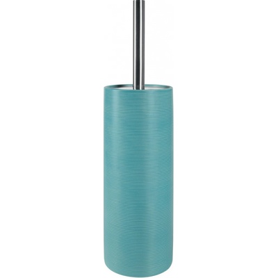 Spirella WC štětka TUBE Ribbed s tyrkysovou keramickou nádobou 10 18512