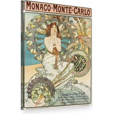 Obraz na plátne MONACO MONTE CARLO – Alfons Mucha - 70x50 cm