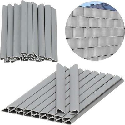 Sersimo Комплект от 20 щипки за оградно пано за уединение в градината, сиво (fn0007)