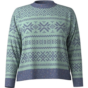 Smartwool Дамски вълнен пуловер Smartwool Women's Edgewood Heritage Crew Sweater Merino jumper - Arctic Green (105-6160-0113)