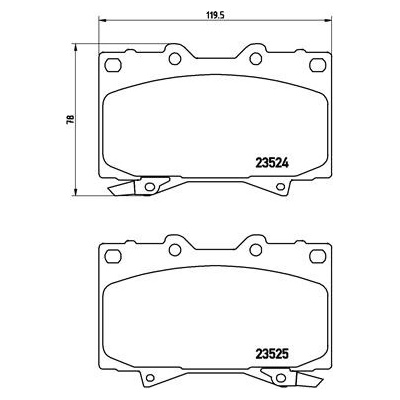 BREMBO Sada brzdových platničiek kotúčovej brzdy P83048