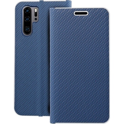 Pouzdro Forcell LUNA Book Carbon Huawei P30 Pro modré – Zboží Živě