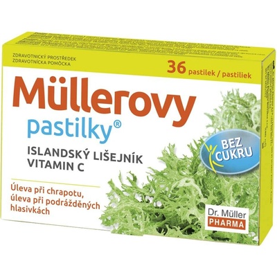 Dr. Müller Müllerovy pastilky s islandským lišejníkem bez cukru 12 pastilek – Zboží Dáma