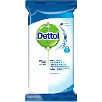 Dettol dezinfekční ubrousky na povrchy, 36 ks