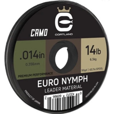 Cortland Návazcový materiál Euro Nymph Leader Material 45m 0,30mm 10lb