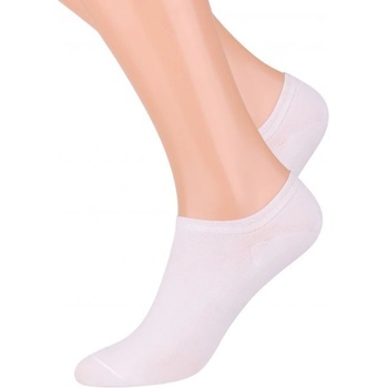 Steven nízké ponožky jednobarevné 007 bílá