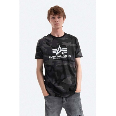 Alpha Industries Памучна тениска Alpha Industries Basic T-Shirt Camo в зелено с десен 100501C. 125 (100501C.125)