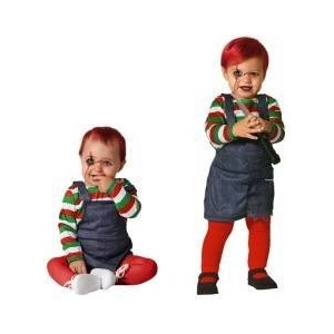 BigBuy Carnival Маскировъчен костюм за бебета Окървавена кукла Halloween Размер 12-24 месеца