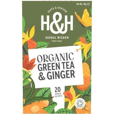 H&H Zelený čaj se zázvorem BIO 20 x 1,5 g