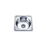Inter Ceramic Кухненска мивка алпака ick 4040p - компактна, квадратна, с отвор за смесител (ick 4040p) Мивка за вграждане