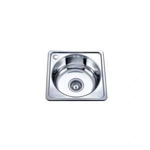 Inter Ceramic Кухненска мивка алпака ick 4040p - компактна, квадратна, с отвор за смесител (ick 4040p) Мивка за вграждане