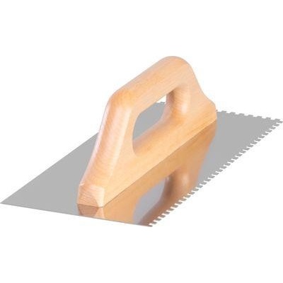 Hladítko Strend Pro Premium, HardWood, drevená rúčka, 270x130 mm, e4 mm, 0,7 mm, rovné, nerez