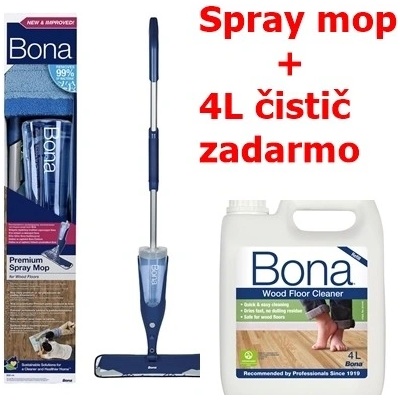 Bona Premium Spray Mop na drevené podlahy + 4 l čistič