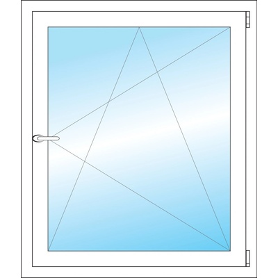 Okna Hned Plastové okno 1000 x 850 mm bílé otevíravé a sklopné pravé