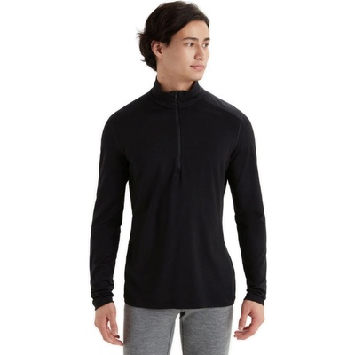 Icebreaker pánské triko Mens 200 Oasis LS Half Zip black