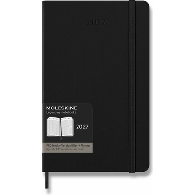 Moleskine PRO A5 Týždenný 2027 Čierny