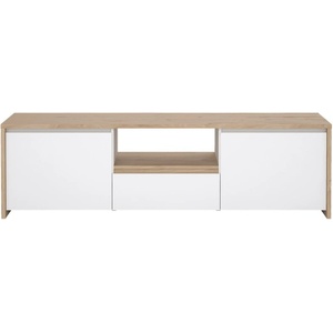 Tvilum Маса за телевизор от дъбов декор в бял и естествен цвят 179x52x48 cm Next - Tvilum (50315hluu)